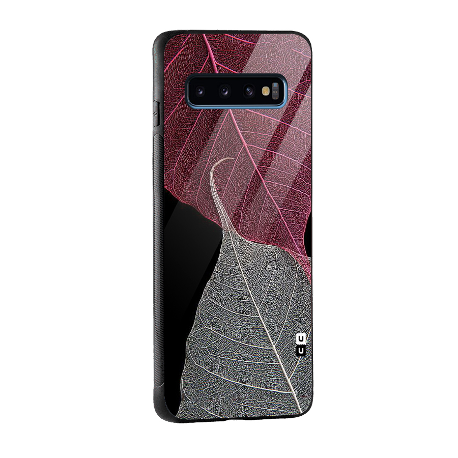 Beauty Leaf Glass Back Case for Galaxy S10