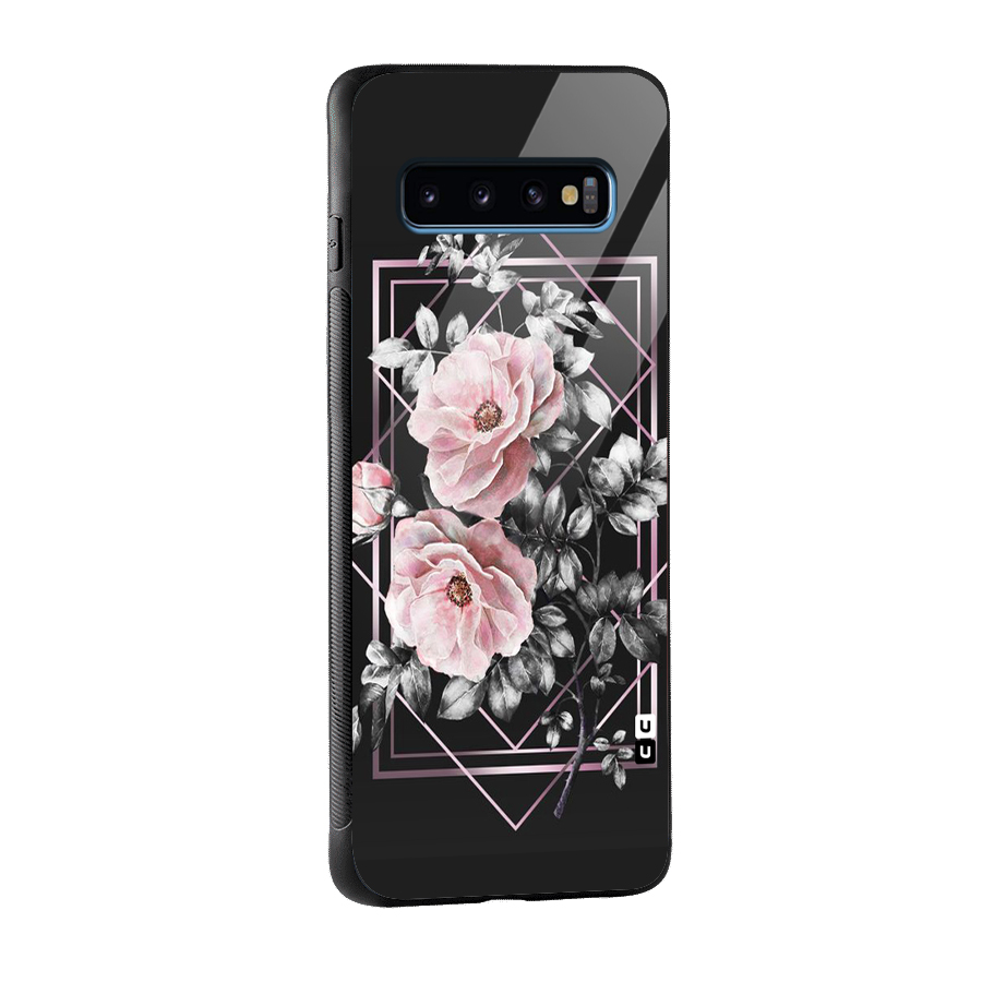 Beguilling Pink Floral Glass Back Case for Galaxy S10