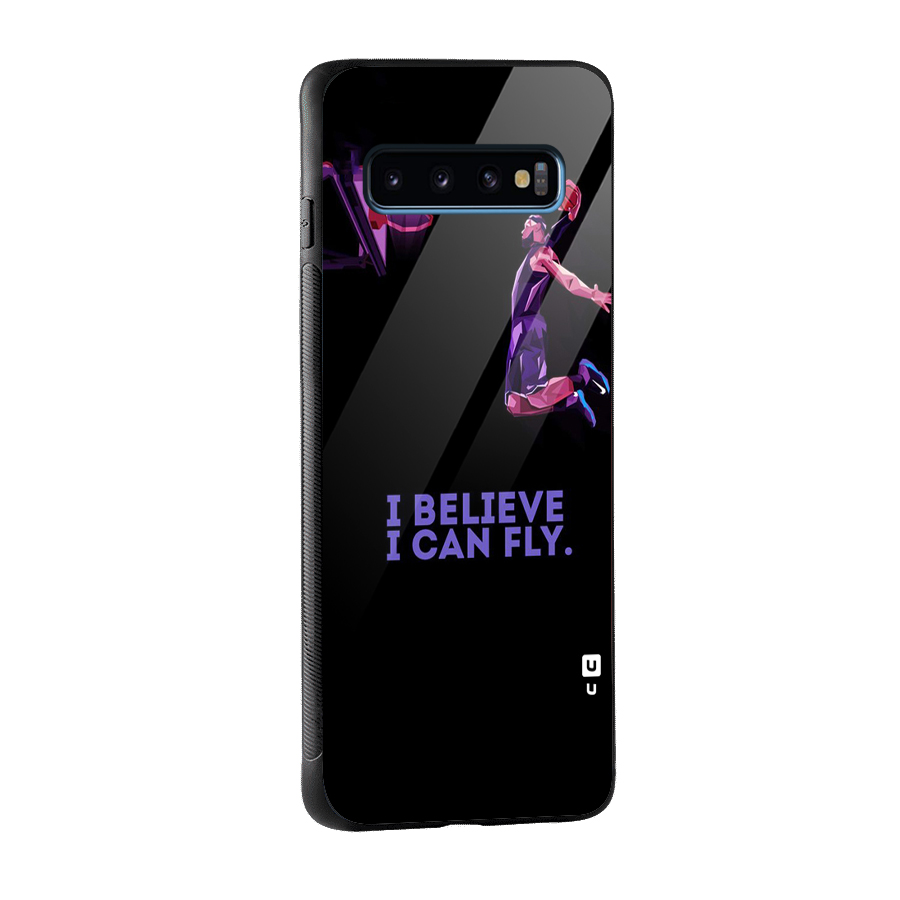 Believe And Fly Glass Back Case for Galaxy S10