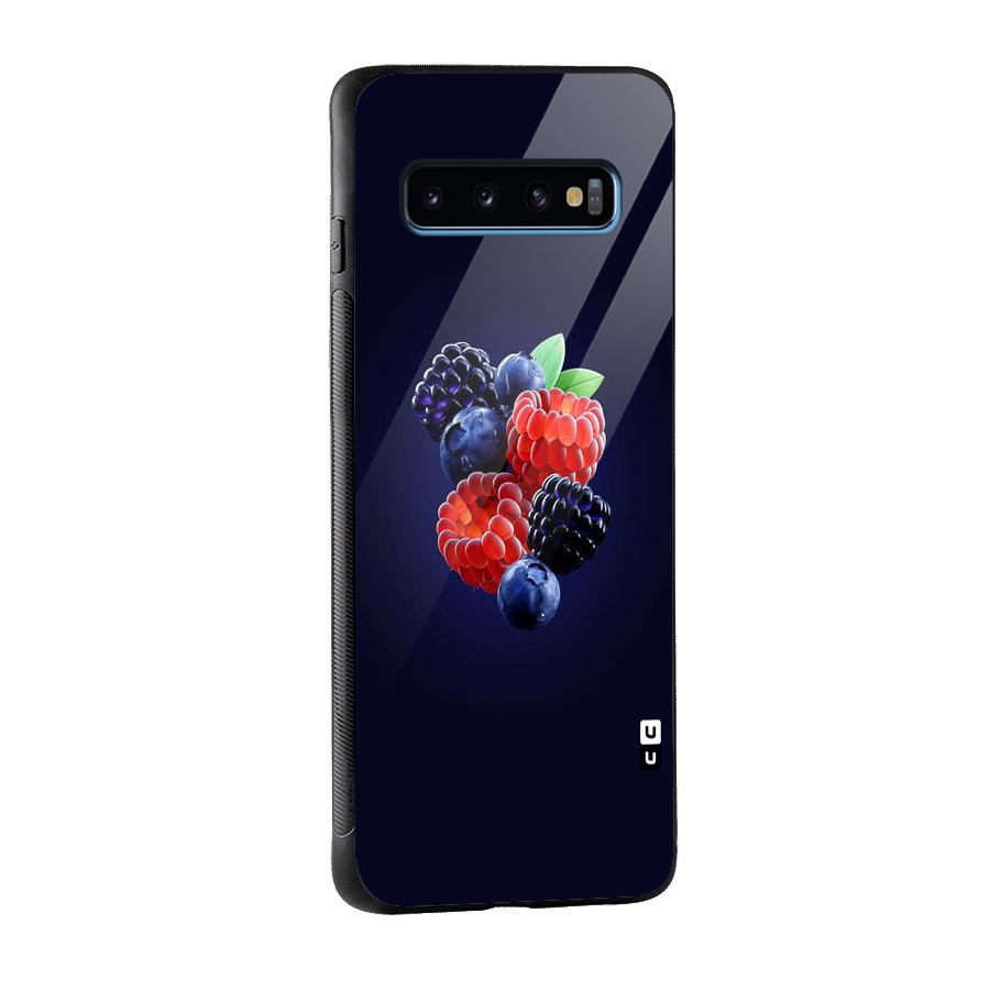 Berry Blast Glass Back Case for Galaxy S10