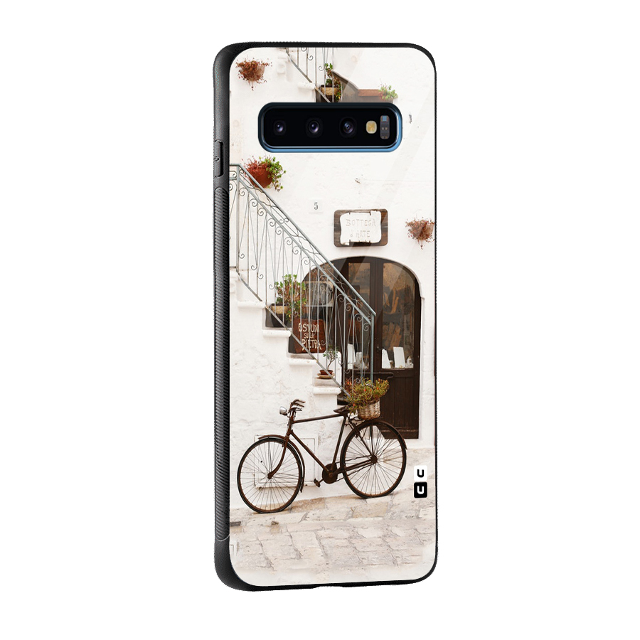 Bicycle Wall Glass Back Case for Galaxy S10