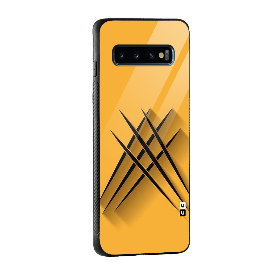 Black Paws Glass Back Case for Galaxy S10