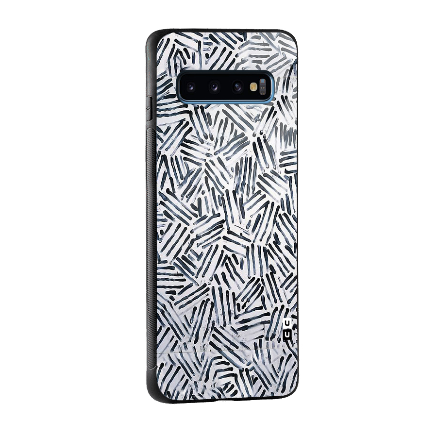 Black Tiny Uneven Glass Back Case for Galaxy S10