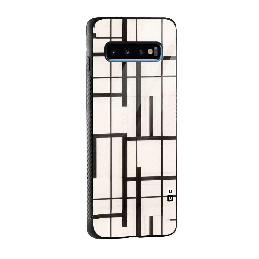 Black Unsymmetry Glass Back Case for Galaxy S10