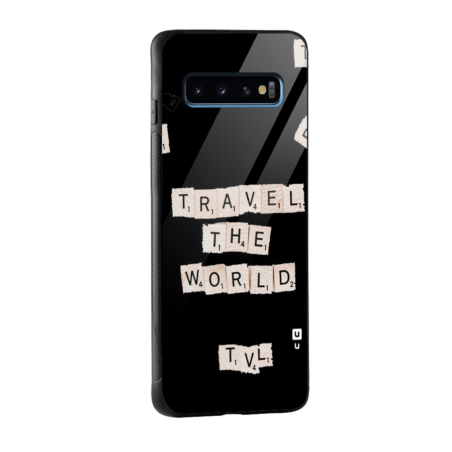Blocks Travel Glass Back Case for Galaxy S10