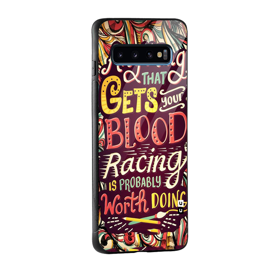 Blood Racing Glass Back Case for Galaxy S10