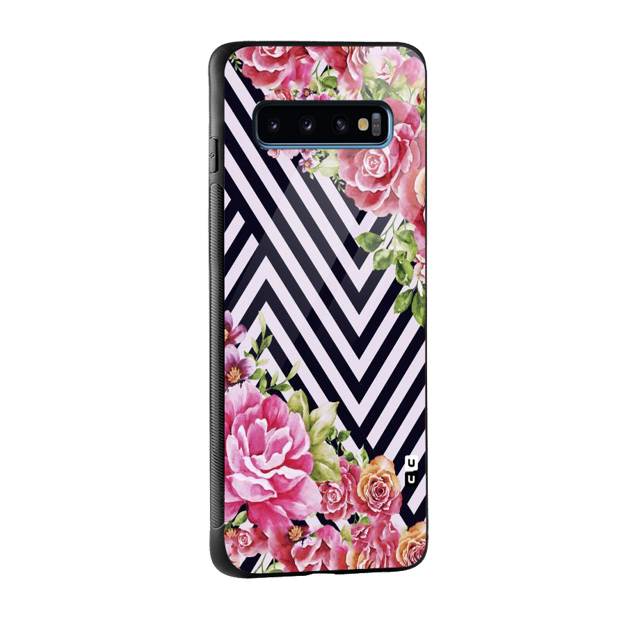 Bloom Zig Zag Glass Back Case for Galaxy S10