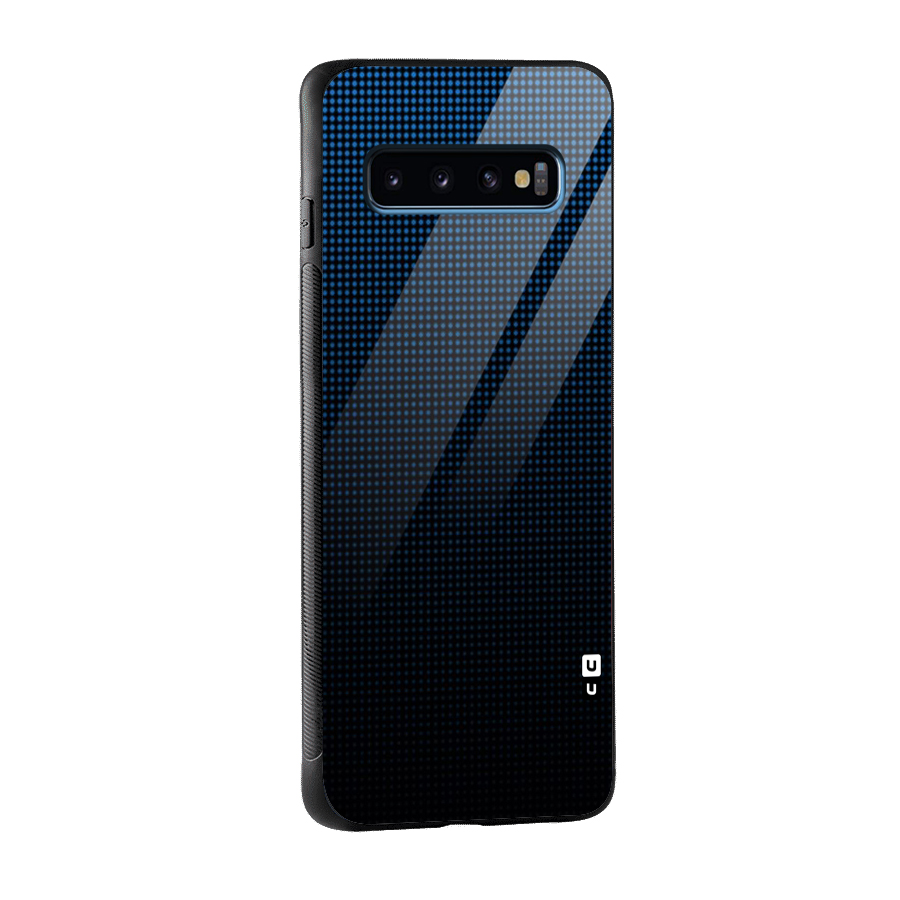 Blue Dots Shades Glass Back Case for Galaxy S10