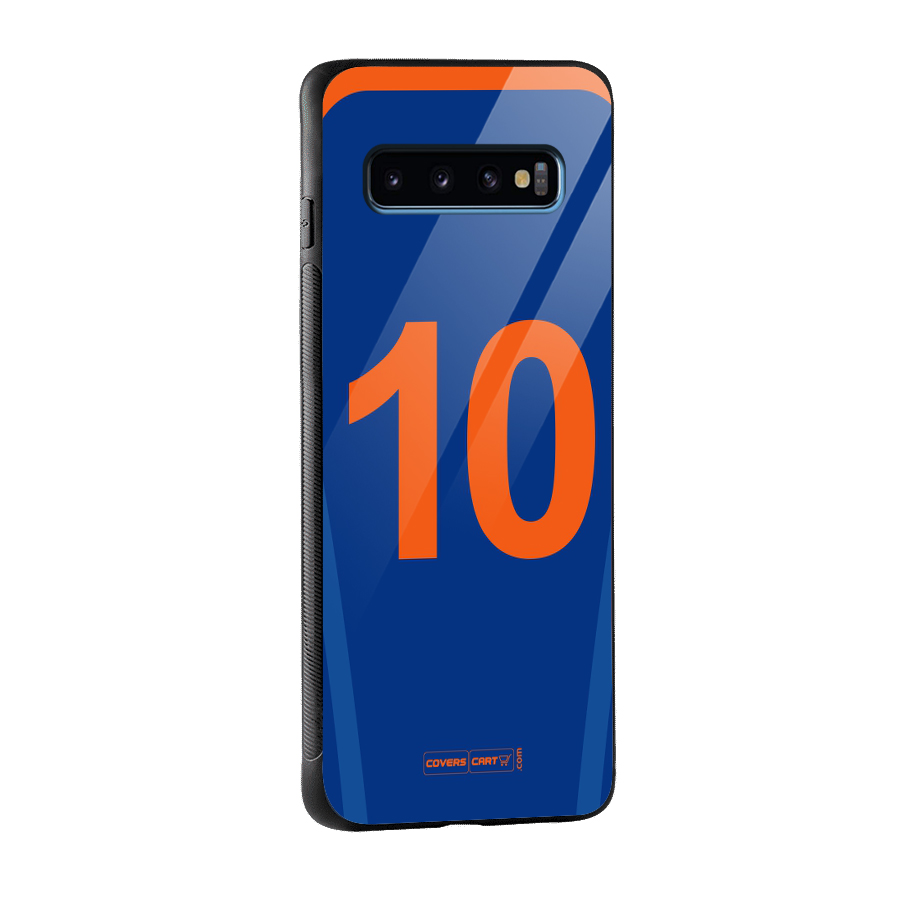 Blue Jersey Glass Back Case for Galaxy S10
