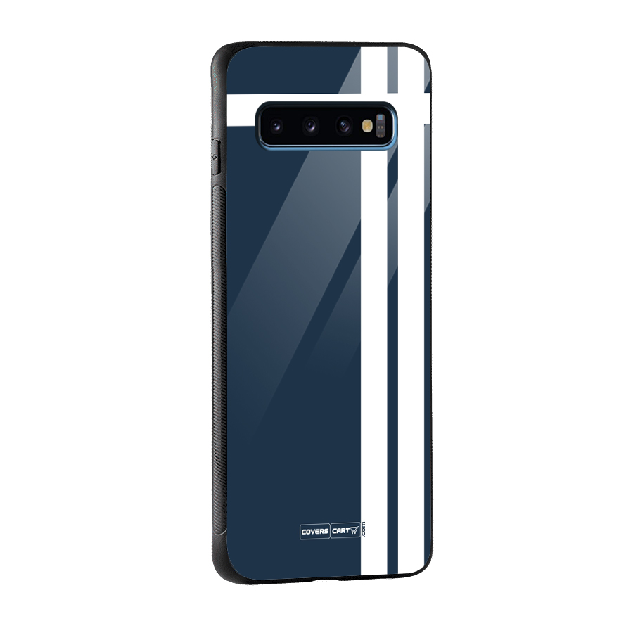 Blue and White Glass Back Case for Galaxy S10