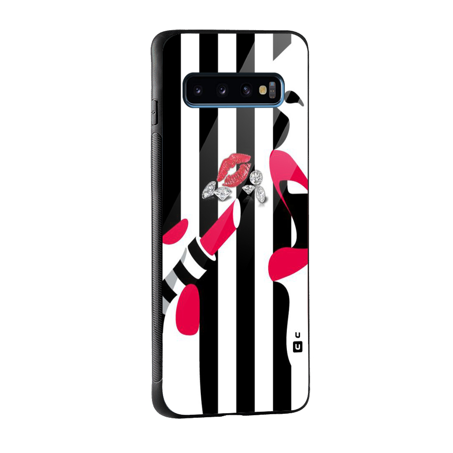 Bold Woman Glass Back Case for Galaxy S10