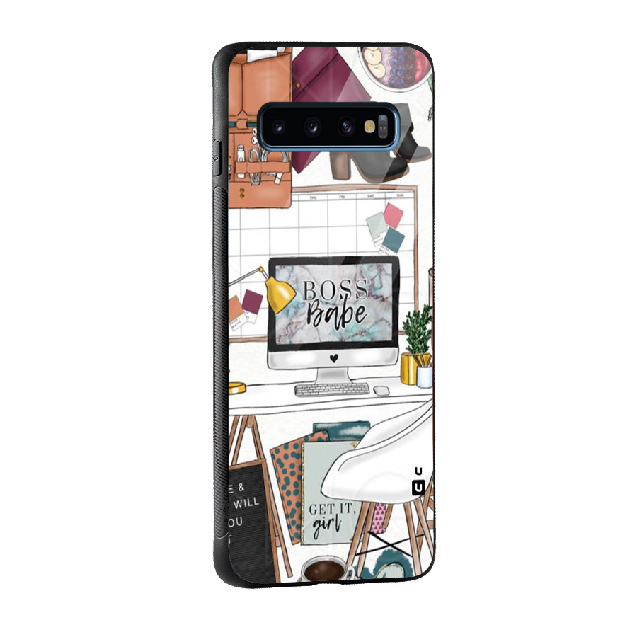Boss Babe Glass Back Case for Galaxy S10
