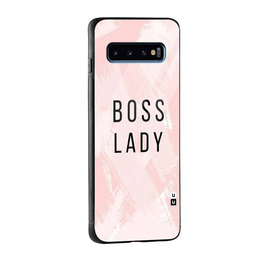 Boss Lady Pink Glass Back Case for Galaxy S10