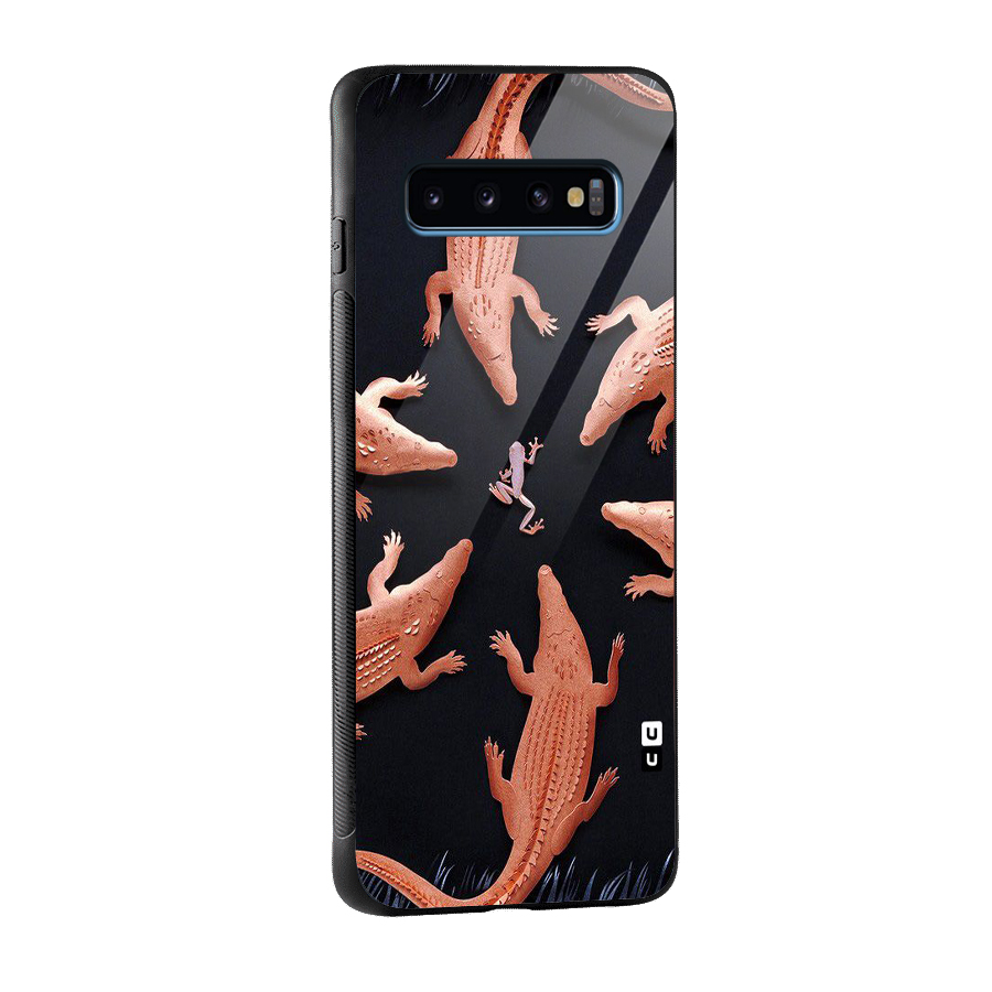 Brave Frog Glass Back Case for Galaxy S10