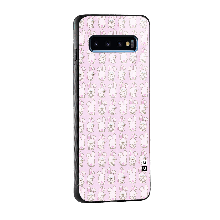 Bunny Cute Glass Back Case for Galaxy S10