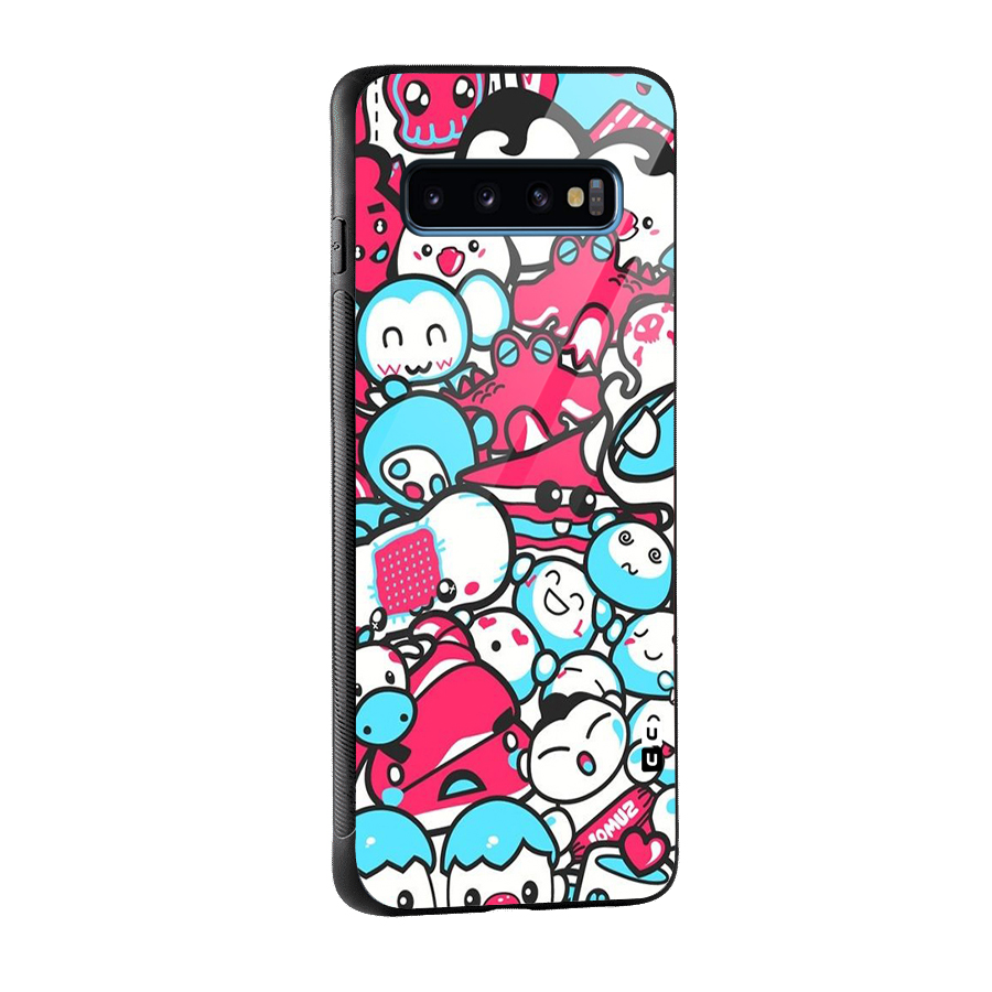 Bunny Quirk Glass Back Case for Galaxy S10