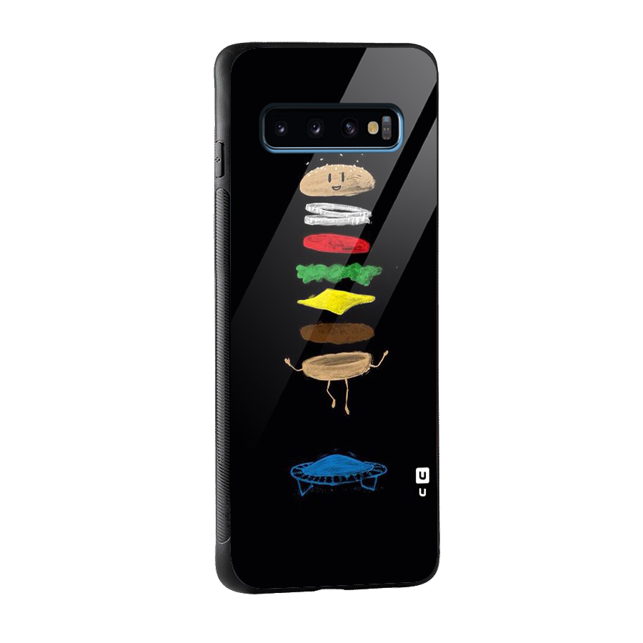 Burger Jump Glass Back Case for Galaxy S10
