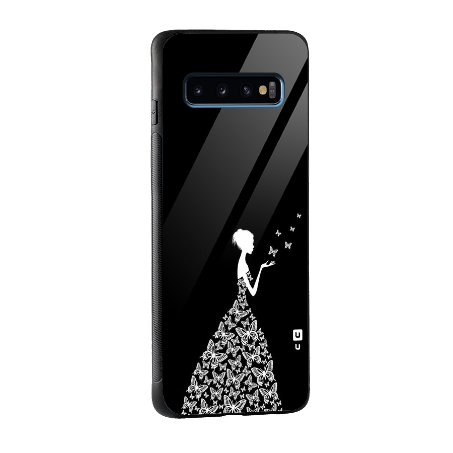 Butterfly Dress Glass Back Case for Galaxy S10