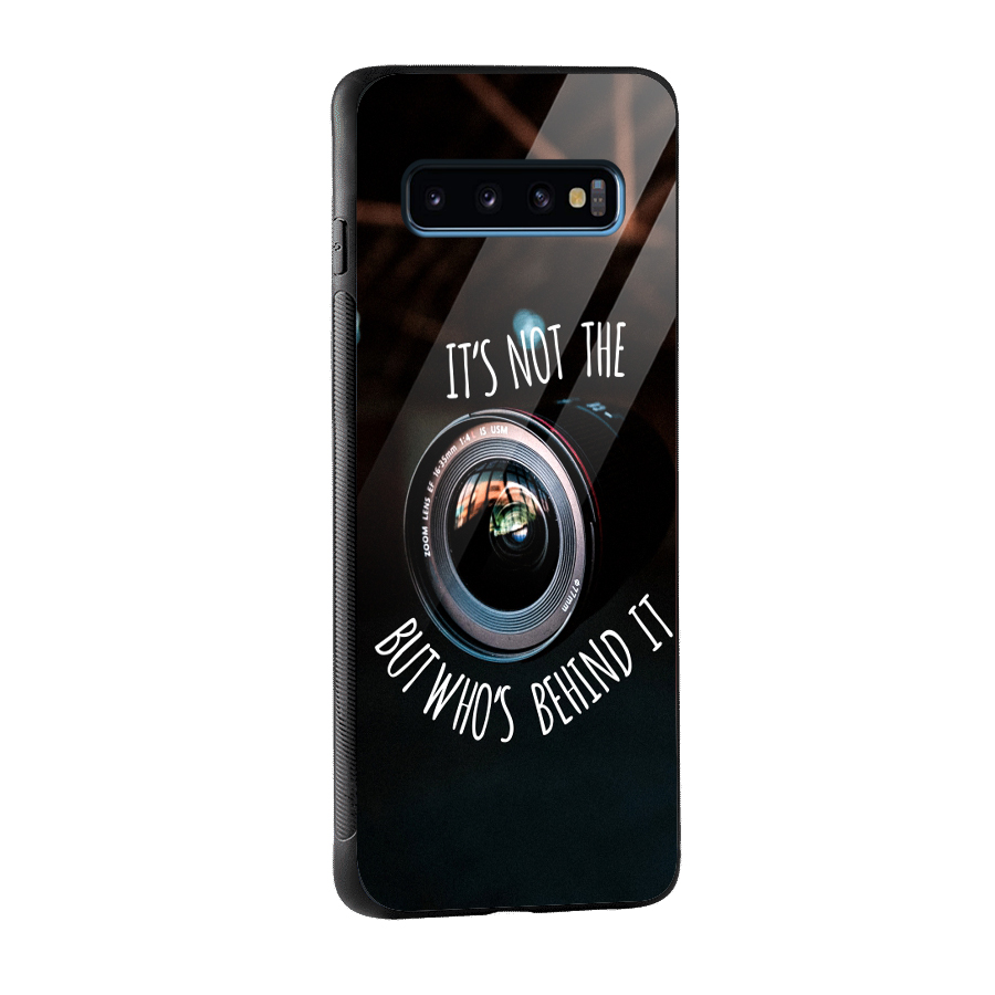 Camera Quote Glass Back Case for Galaxy S10