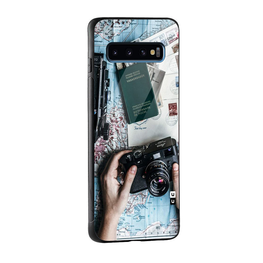 Camera and Postcards Glass Back Case for Galaxy S10