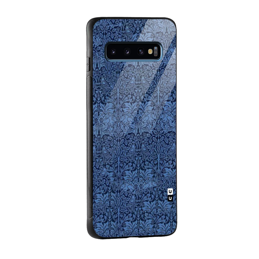 Carving Design Glass Back Case for Galaxy S10