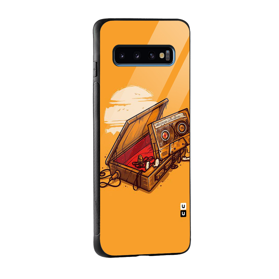 Casette Box Glass Back Case for Galaxy S10