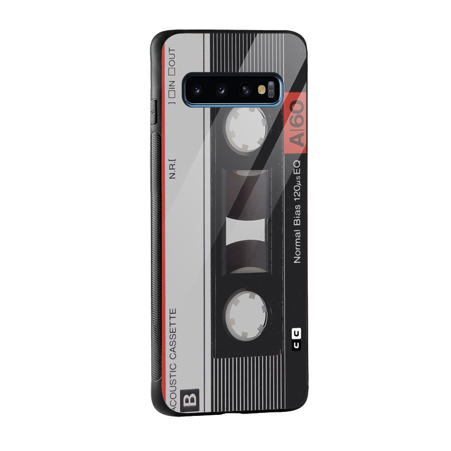 Casette Design Glass Back Case for Galaxy S10