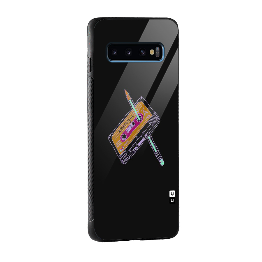 Casette Nostalgia Glass Back Case for Galaxy S10
