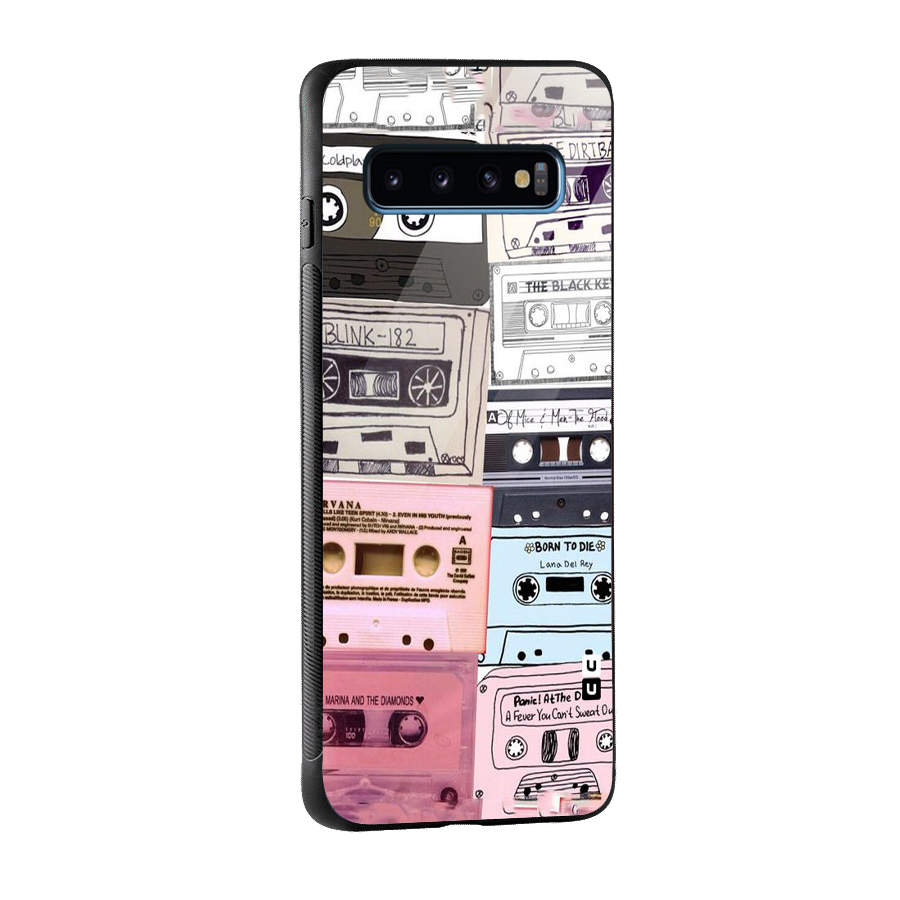 Casette Rolling Glass Back Case for Galaxy S10