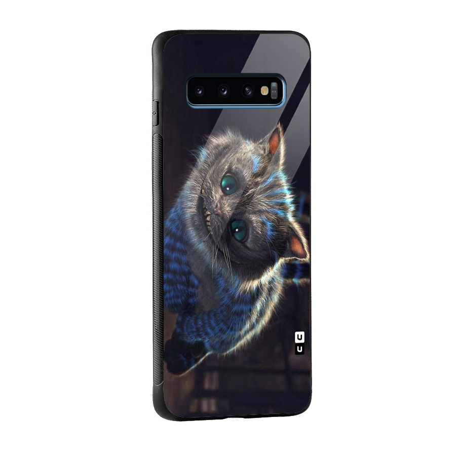 Cat Smile Glass Back Case for Galaxy S10