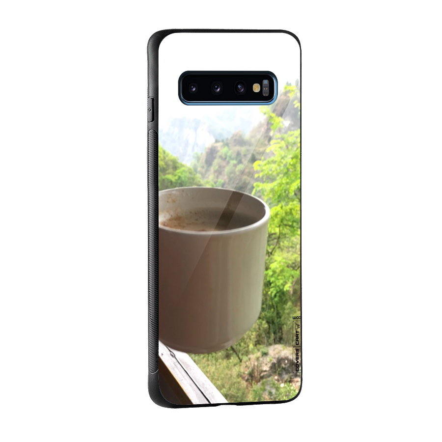 Chai With Mountain View Glass Back Case for Galaxy S10