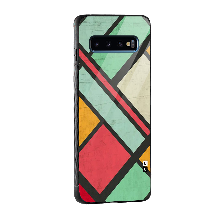 Check Colors Glass Back Case for Galaxy S10