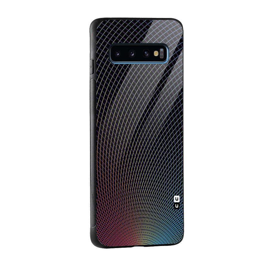 Check Swirls Glass Back Case for Galaxy S10