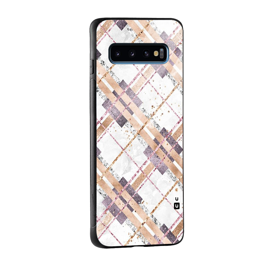Check Trouble Glass Back Case for Galaxy S10