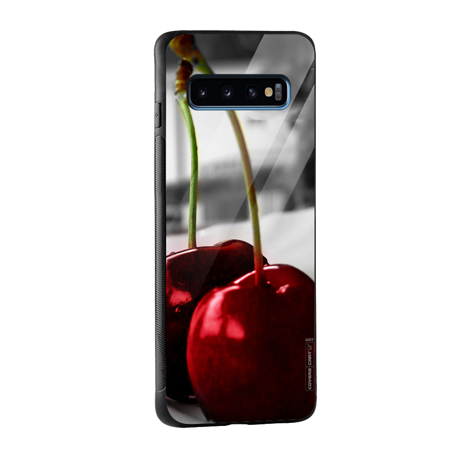 Cherry Photography Glass Back Case for Galaxy S10