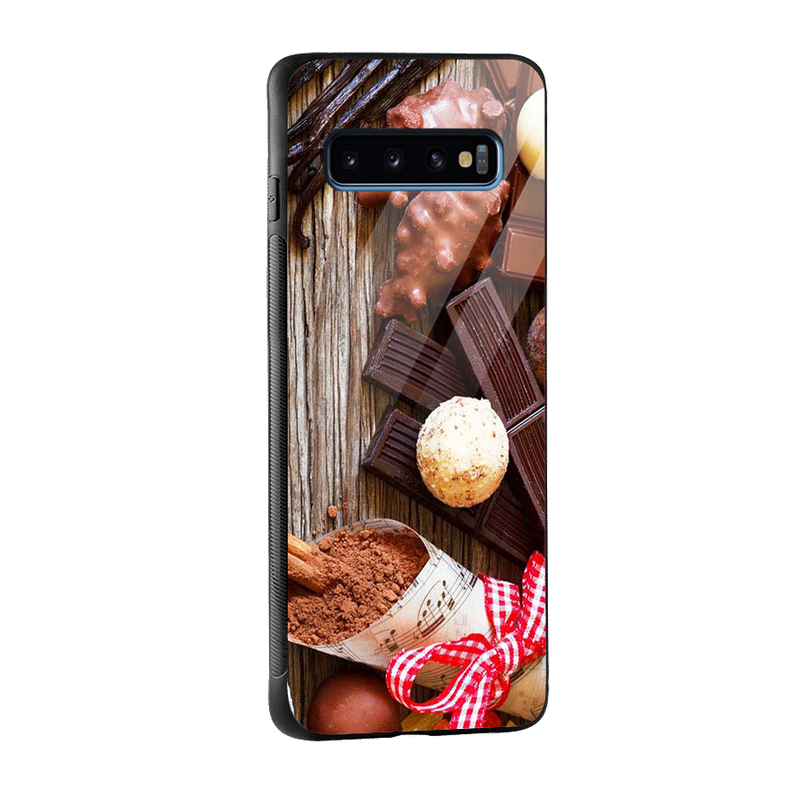 Chocolate Candies Glass Back Case for Galaxy S10