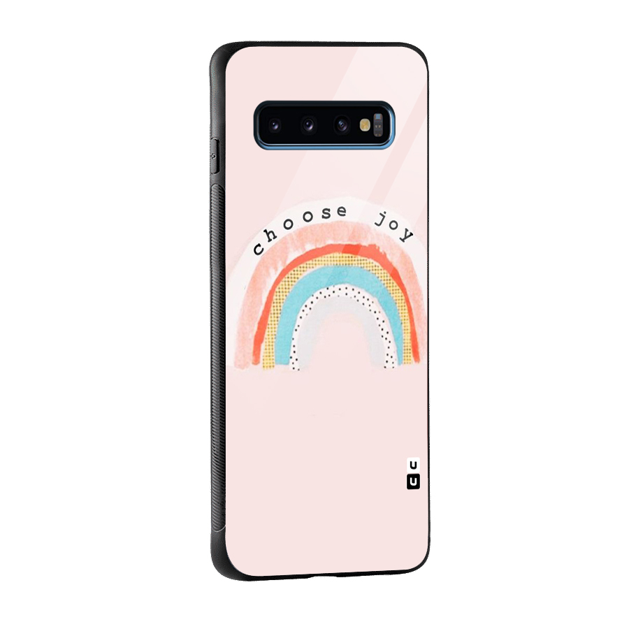 Choose Joy Glass Back Case for Galaxy S10