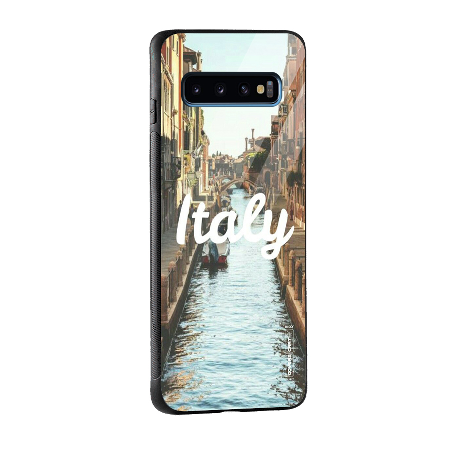 City Travel Glass Back Case for Galaxy S10