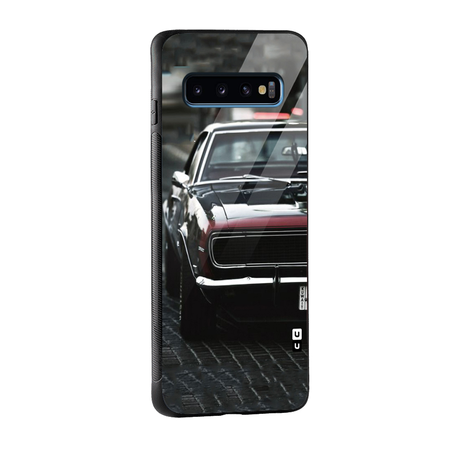 Class Vintage Car Glass Back Case for Galaxy S10