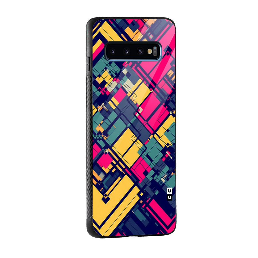 Classic Abstract Coloured Glass Back Case for Galaxy S10