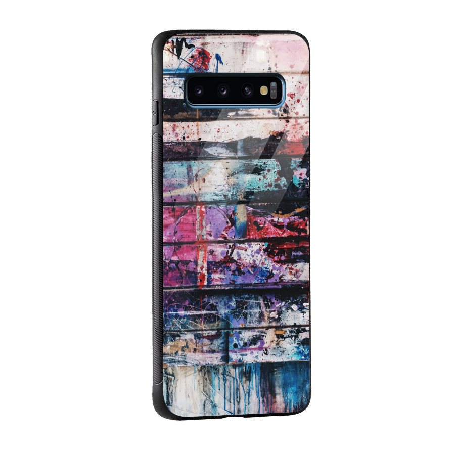 Classic Art Splash Glass Back Case for Galaxy S10