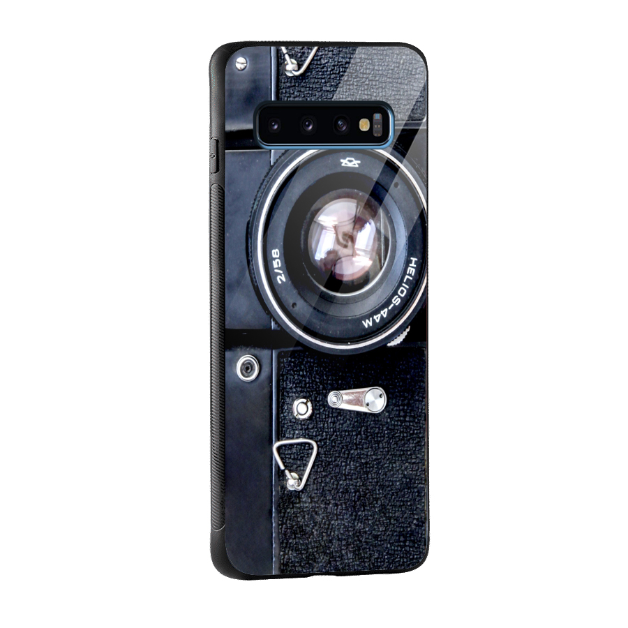 Classic Camera Glass Back Case for Galaxy S10