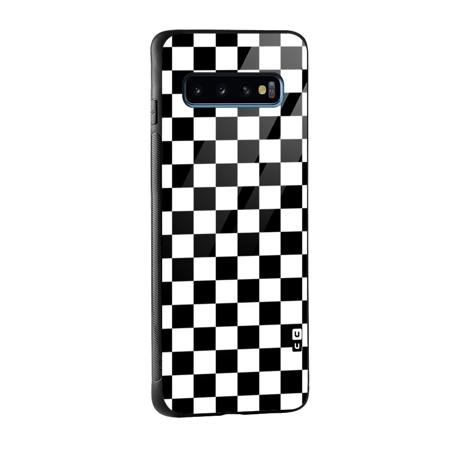 Classic Check Glass Back Case for Galaxy S10