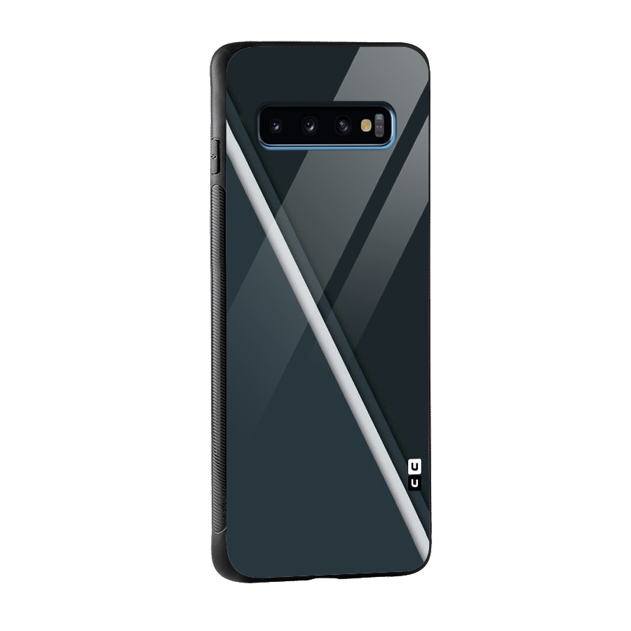 Classic Single Stripe Glass Back Case for Galaxy S10