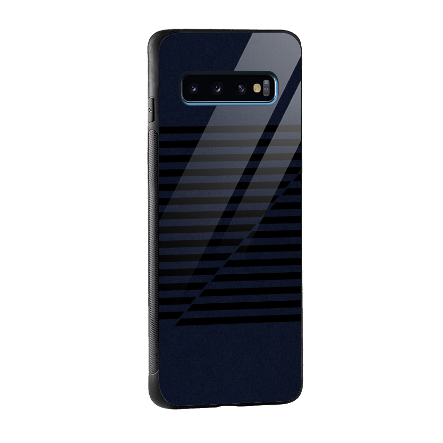 Classic Stripes Cut Glass Back Case for Galaxy S10