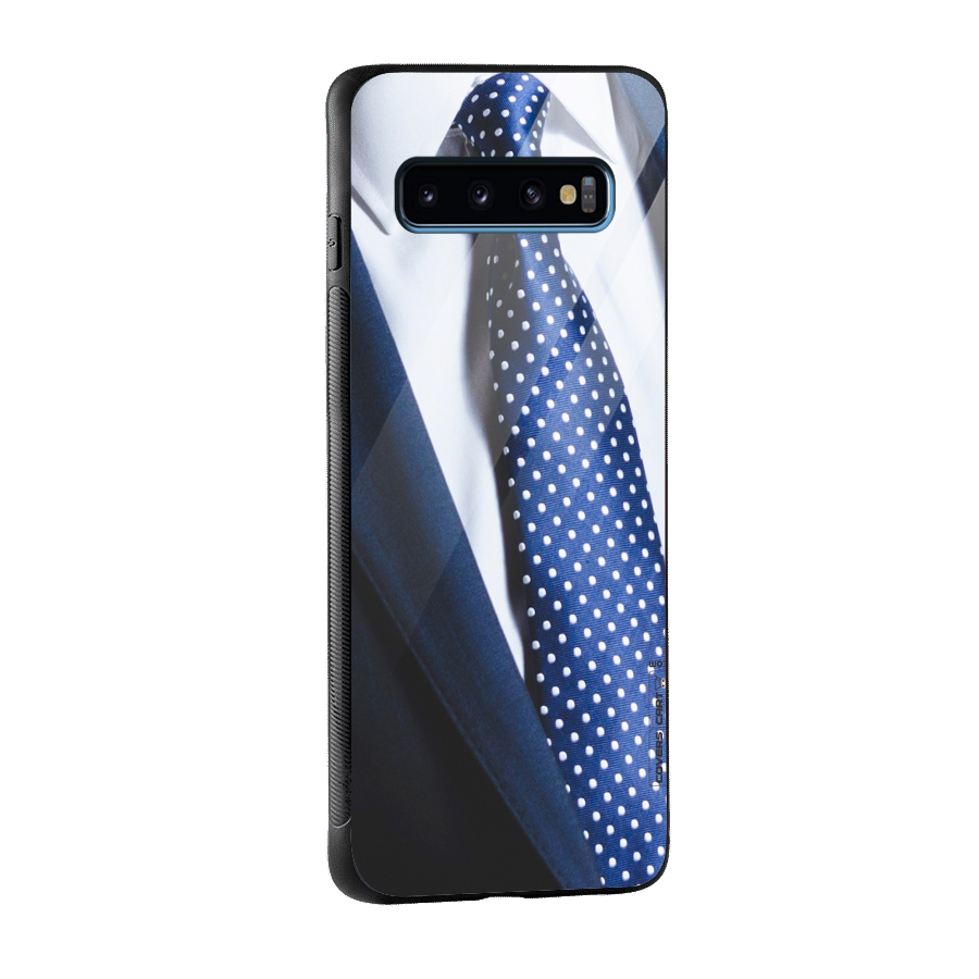Classy Tie Glass Back Case for Galaxy S10