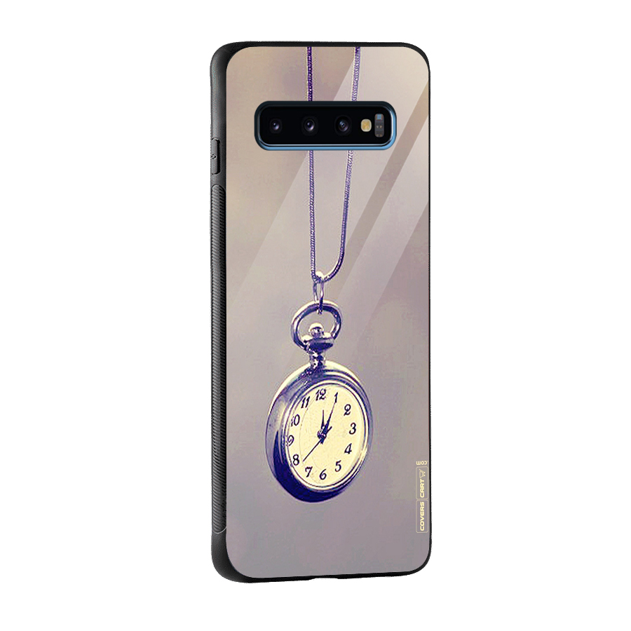 Clock Locket Glass Back Case for Galaxy S10