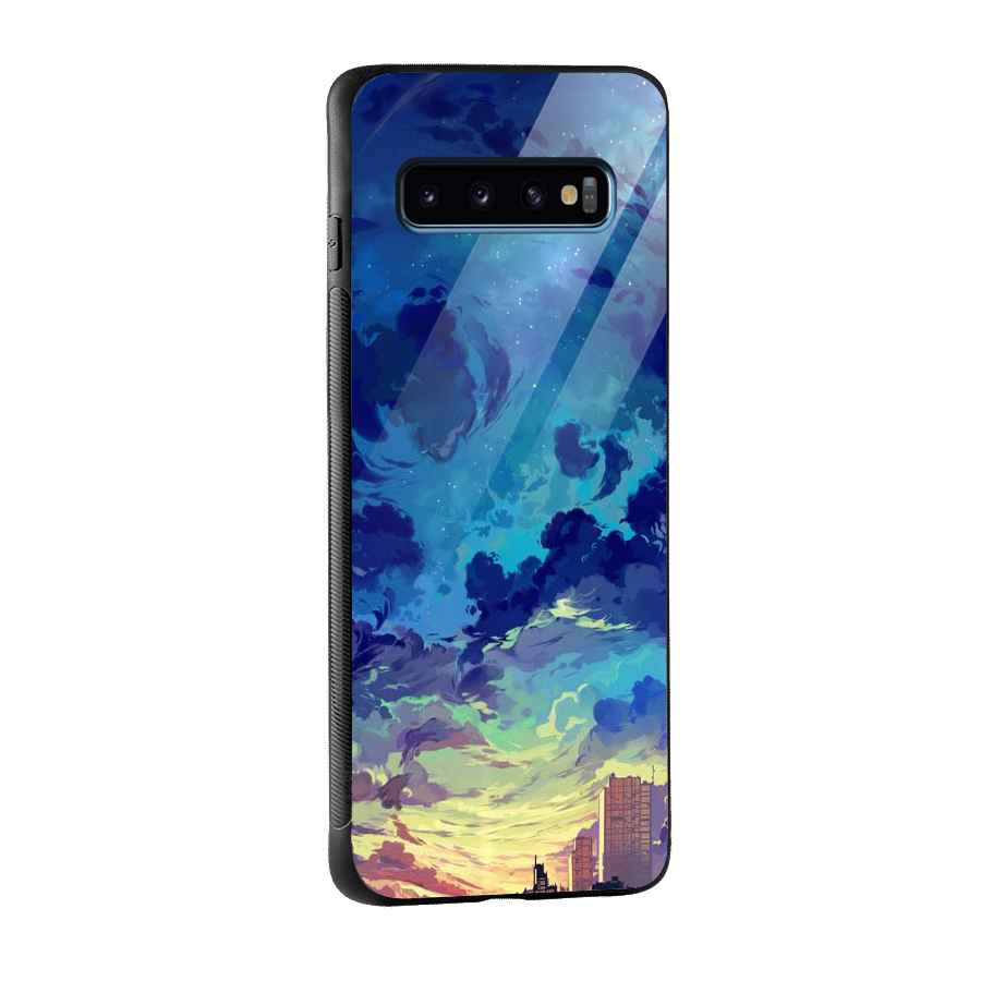 Cloud Art Glass Back Case for Galaxy S10