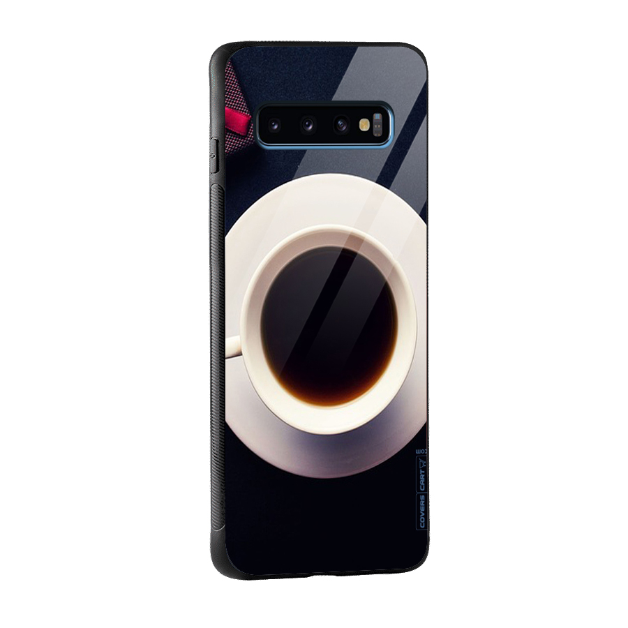 Coffee And Cookies Glass Back Case for Galaxy S10