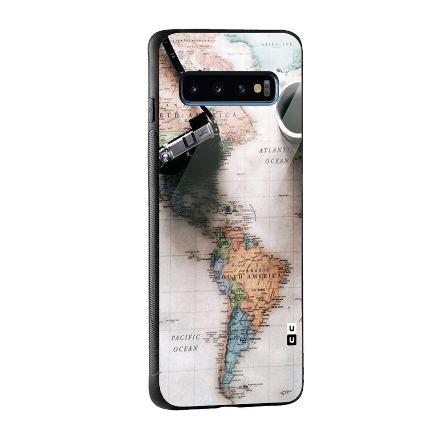 Coffee And Travel Glass Back Case for Galaxy S10
